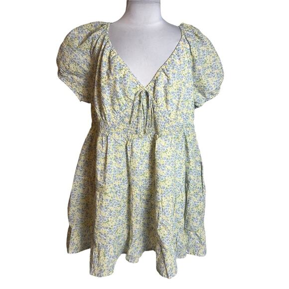 ARULA Dresses & Skirts - NWT Arula Claire mini dress Sz 3X Blue yellow floral